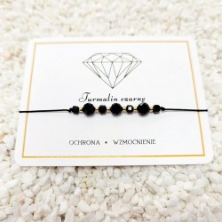 BRANSOLETKA Z CZARNYM TURMALINEM