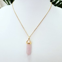 NASZYJNIK KWARC RÓŻOWY