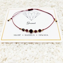 BRANSOLETKA Z GRANATU