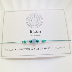 BRANSOLETKA ZODIAKALNA WODNIK 20.01-18.02