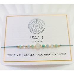 BRANSOLETKA ZODIAKALNA WODNIK 20.01-18.02