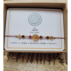 BRANSOLETKA ZODIAKALNA LEW 23.07-22.08