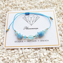 BRANSOLETKA Z AKWAMARYNU