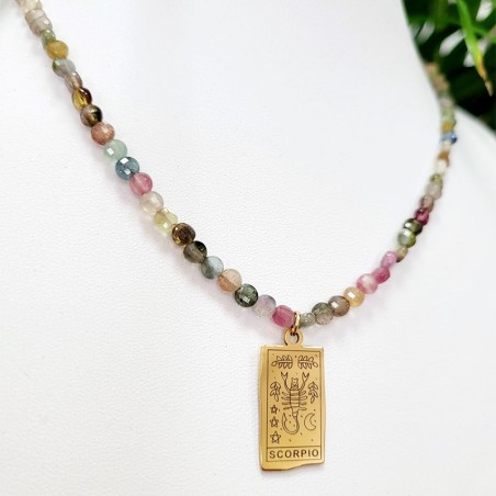 NASZYJNIK ZODIAKALNY Z TURMALINU