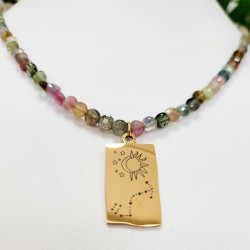 NASZYJNIK ZODIAKALNY Z TURMALINU