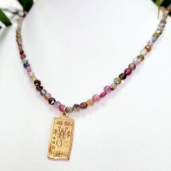 NASZYJNIK ZODIAKALNY Z TURMALINU